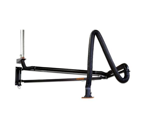 Extraction arm - two-piece boom - 10 m Arm, rigid metal tube arm