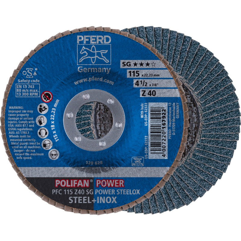 PFERD POLIFAN-lamellrondell PFC 115 Z 40 SG POWER STEELOX
