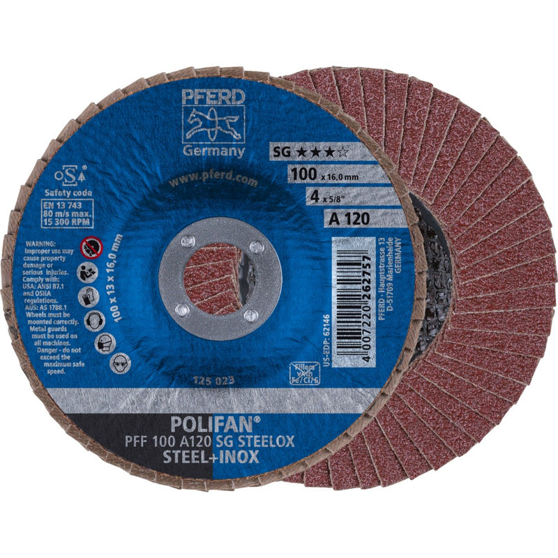 PFERD POLIFAN-lamellrondell PFF 100 A 120 SG STEELOX/16,0